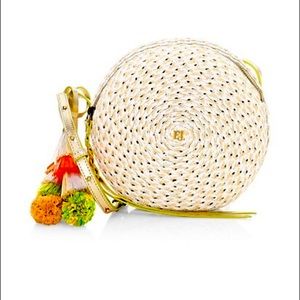 ❗️LAST❗️ERIC JAVITS WHITE RAFFIA BALI CIRCLE XBDY